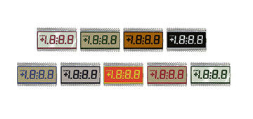 4 رقمی 7 قسمت رنگی VA نمایشگر LCD با چاپ ابریشم طراحی سفارشی