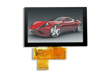 صفحه نمایش لمسی 5.0 اینچی TFT ال سی دی 800 * 480 صفحه نمایش لمسی 16/18 / 24bit RGB رابط روشنایی بالا Tft صفحه نمایش