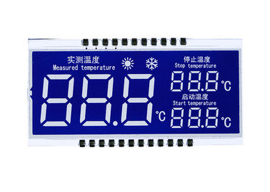 صفحه نمایش LCD صفحه نمایش 2.8 وات HTN سفارشی هفت بخش با نور کم کنتراست سفید