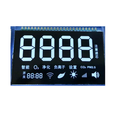 کانکتور Oem Odm پین قابل برنامه ریزی VA LCD صفحه نمایش تک رنگ ساعت 6