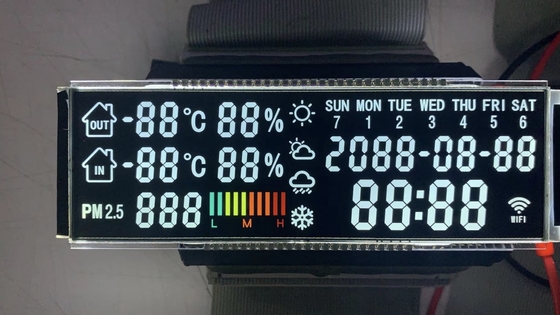 صفحه نمایش LCD با کنتراست بالا VA نقشی منفی 7 بخش PIN Connect پزشکی قابل حمل