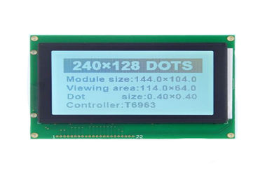 T6963c کنترل کننده 22 پین مجهز به نمایشگر ماتریس نقطه، 5.1 اینچ 240 X 128 Spi Lcd Display Module