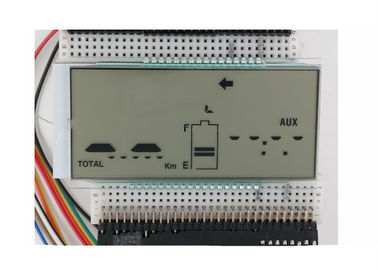 7 بخش نمایشگر LCD سیاه و سفید HTN برای ابزار با اتصال دهنده گورخر