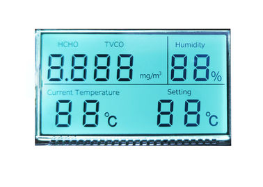 پنل LCD بازتابنده TN HTN STN FTSN سفارشی / ماژول نمایش عددی LCD تک رنگ