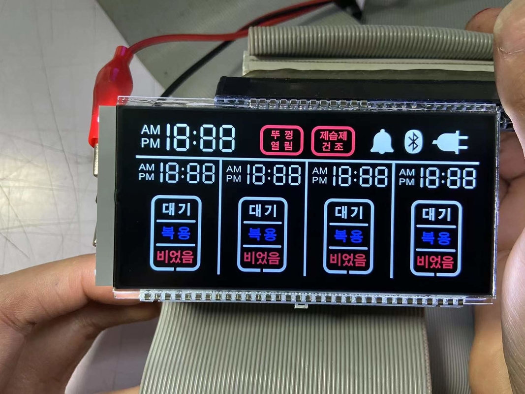 صفحه نمایش LCD منفی VA 6 O Clock LCD Transmissive Digit Graphic LCD Glass Va برای خانه های هوشمند