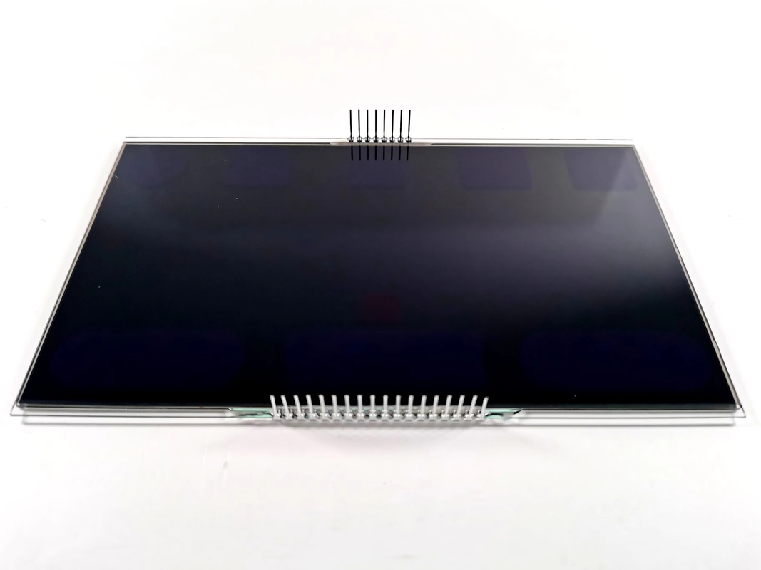 12 O ساعت منفی VA صفحه نمایش LCD قطعه سیاه عدد گرافیک LCD شیشه ای پانل VA برای ترموستات