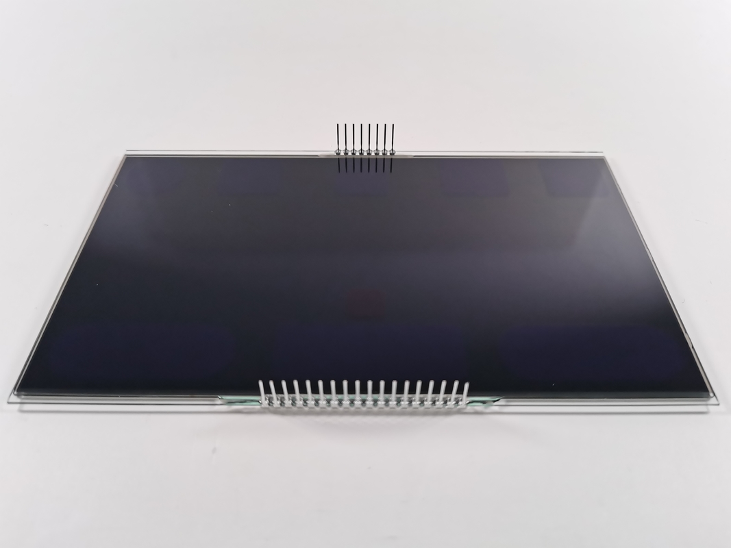 12 O ساعت منفی VA صفحه نمایش LCD قطعه سیاه عدد گرافیک LCD شیشه ای پانل VA برای ترموستات