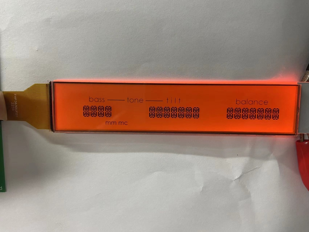 صفحه نمایش LCD متریکس مثبت HTN تک رنگ 7 بخش گرافیک LCD برای صوتی