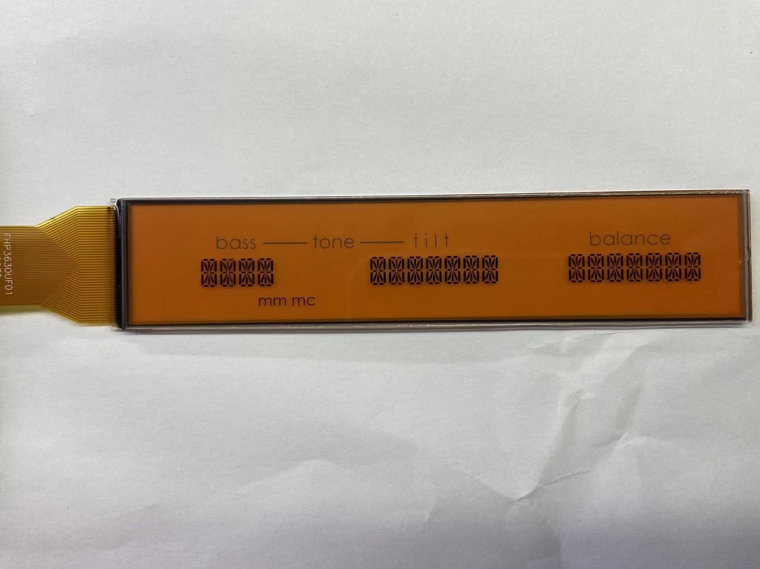 صفحه نمایش LCD متریکس مثبت HTN تک رنگ 7 بخش گرافیک LCD برای صوتی