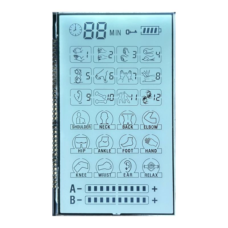 مثبت 6 ساعت انتقال تک رنگ و LCD نمایش صفحه نمایش PIN برای ماساژور