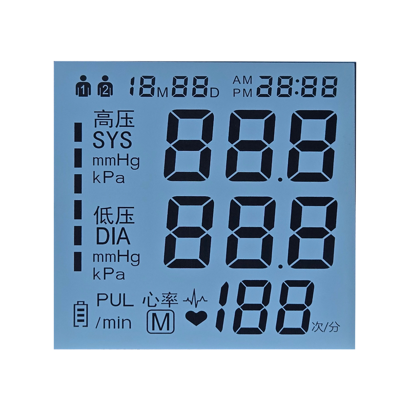 بخش LCD 7 سازگار با ROHS سفارشی برای تجهیزات پزشکی سفارشی HTN FSTN TN LCD صفحه نمایش