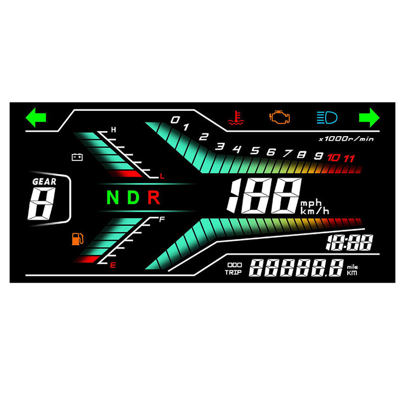Va Transmissive Segment LCD Display Screen for Motorcycles Speedometer VA Negative Lcd Display