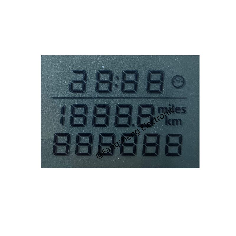 صفحه نمایش ال سی دی سفارشی برای موتورسیکلت ها TN LCD Heat Seal Connector Speedometer Segment LCD Display Support OEM