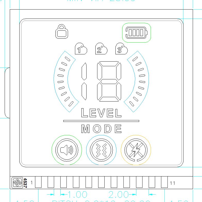 نمایشگر کریستال مایع کد بخش VA سفارشی برای تجهیزات آموزش سگ، پنل LCD بخش VA منفی