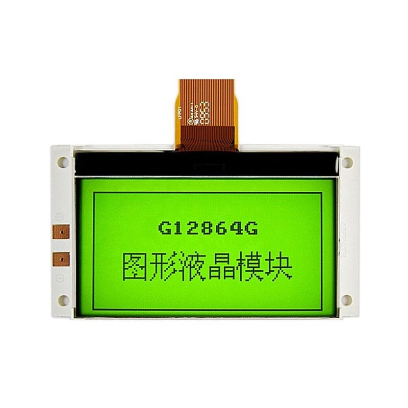 FPC اتصال ماژول LCD COG ماژول FSTN 12864 گرافیک گسترده حرارت 128 * 64 قطعنامه