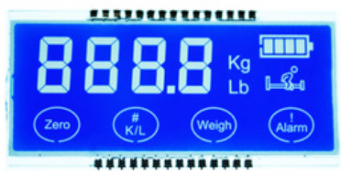 TN / STN / HTN LCD حالت مثبت 2.8V با پین / رابط لاستیک
