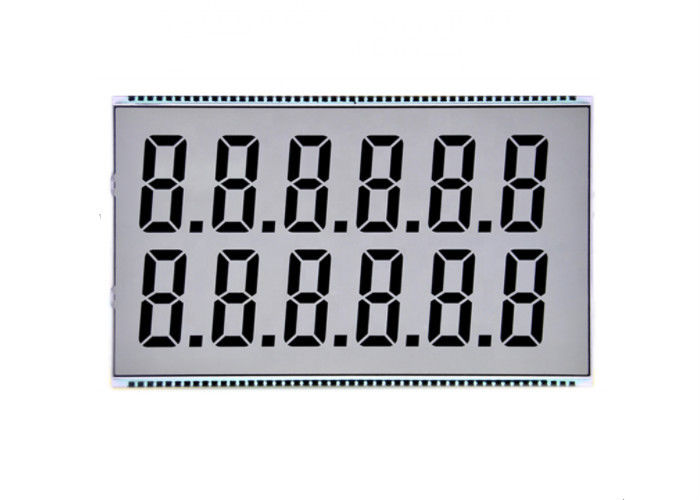 TN Lcd نمایش سفارشی Digit Lcd 7 بخش نمایش صفحه نمایش LCD شفاف صفحه نمایش لمسی تک رنگ برای داشبورد سوخت
