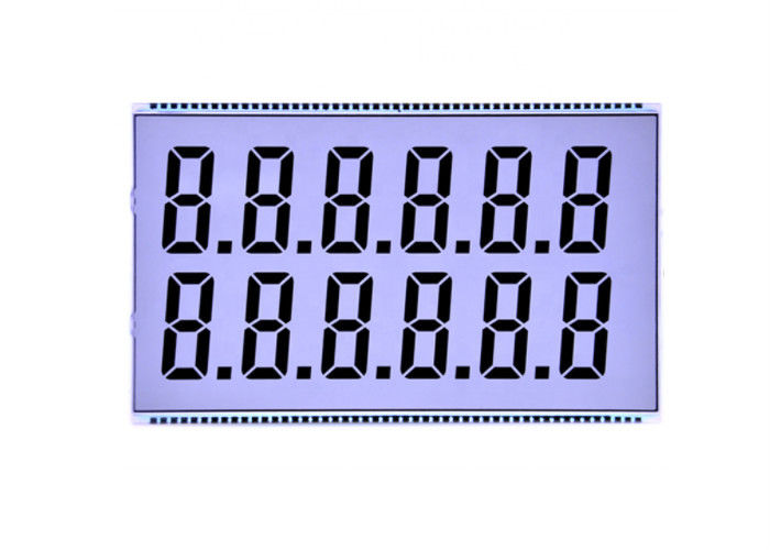 TN Lcd نمایش سفارشی Digit Lcd 7 بخش نمایش صفحه نمایش LCD شفاف صفحه نمایش لمسی تک رنگ برای داشبورد سوخت