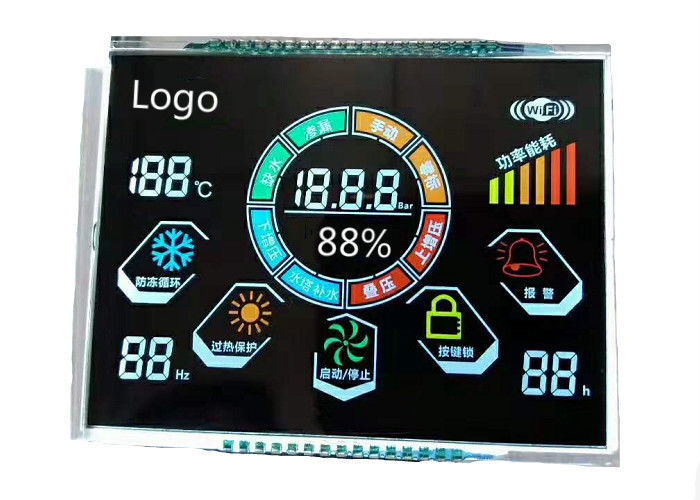 نمایشگر 3.5V VA LCD نمایشگر ماژولار عددی تک قطبی صفحه نمایش عدد هفت قطعه LCD ماژول