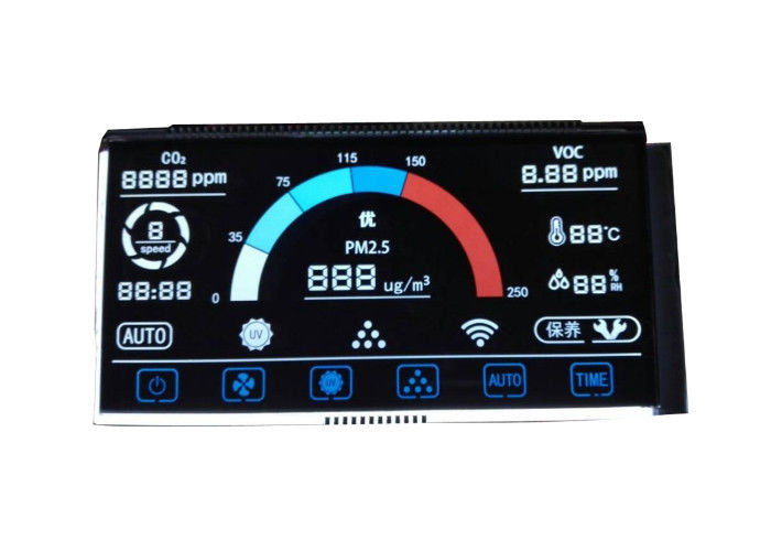 صفحه نمایش سفارشی VA Lcd صفحه نمایش 14 بخش Lcd ماژول نمایش منفی رقم 7 بخش Lcd ماژول
