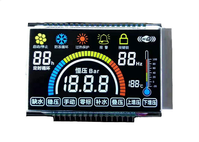 صفحه نمایش سفارشی VA Lcd صفحه نمایش 14 بخش Lcd ماژول نمایش منفی رقم 7 بخش Lcd ماژول