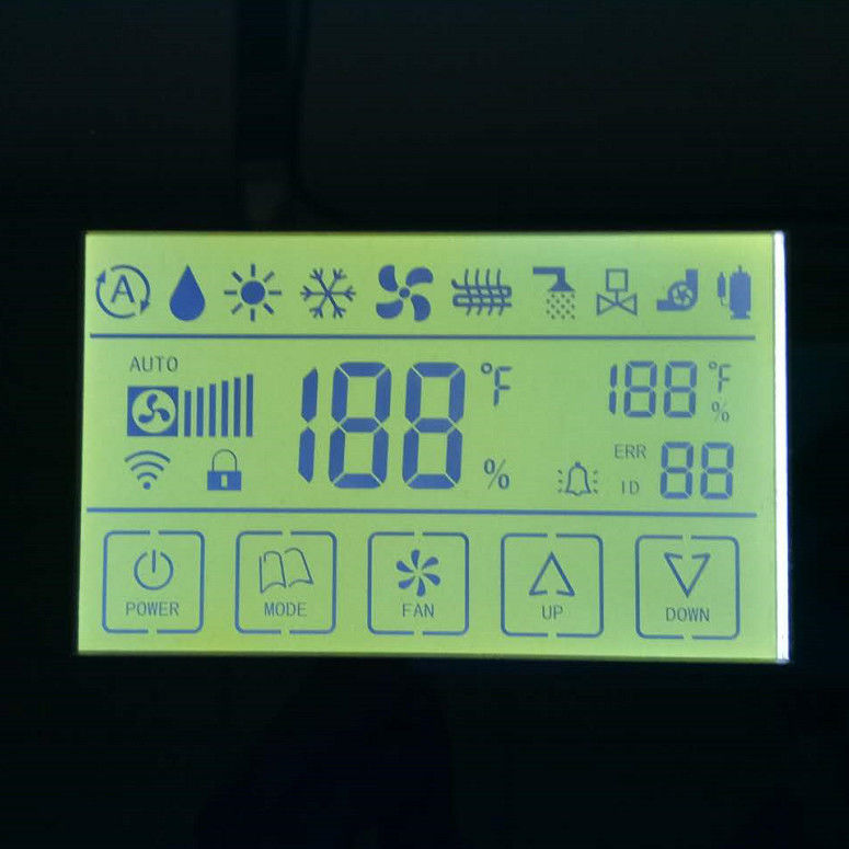 Segment Lcd Custom Design FSTN / TN Lcd Display، Zebra Connector Trans-missive Monochrome Lcd play for Water Meter