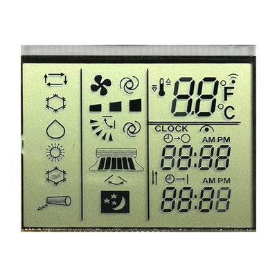 3.0 V مثبت بازتاب بخش TN LCD تهویه مطبوع کنترل از راه دور کنترل دمای
