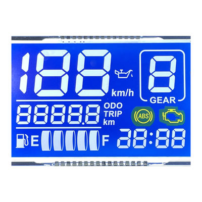 فابریکه کیفیت خوب سفارشی ماتریس HTN صفحه نمایش LCD تک رنگ 7 بخش صفحه نمایش گرافیک LCD برای ابزار موتورسیکلت
