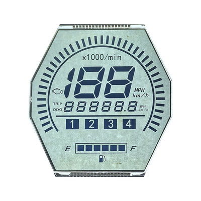 فروش گرم کارخانه صفحه نمایش LCD HTN هشت شکل مونو کروم 7 بخش صفحه نمایش گرافیک LCD برای ابزار موتورسیکلت
