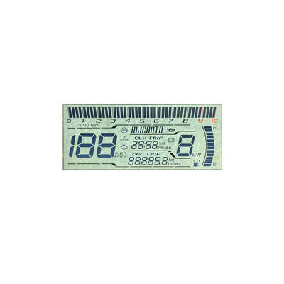 تولید کننده ارزان سفارشی صفحه نمایش LCD HTN هشت شکل تک رنگ 7 بخش صفحه نمایش گرافیک LCD برای ابزار موتورسیکلت