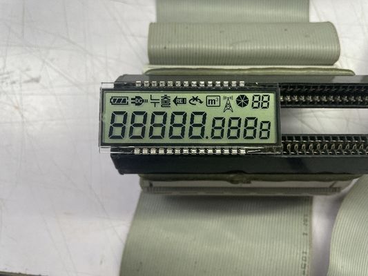 صفحه نمایش LCD 8 رقمی TN مثبت هفت بخش اتصال PIN برای گازهای الکترونیکی