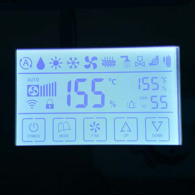 Segment Lcd Custom Design FSTN / TN Lcd Display، Zebra Connector Trans-missive Monochrome Lcd play for Water Meter