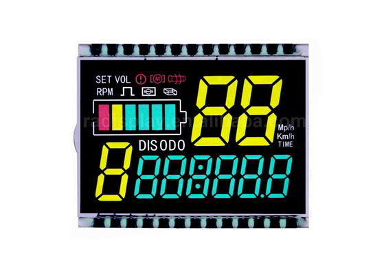 صفحه نمایش سفارشی VA Lcd صفحه نمایش 14 بخش Lcd ماژول نمایش منفی رقم 7 بخش Lcd ماژول