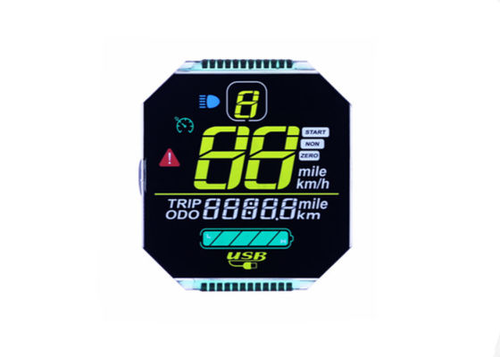 صفحه نمایش LCD گرد سفارشی ، ماژول نمایش منفی VA صفحه نمایش LCD با کنتراست بالا ، ماژول LCD گرد شده 7 بخش